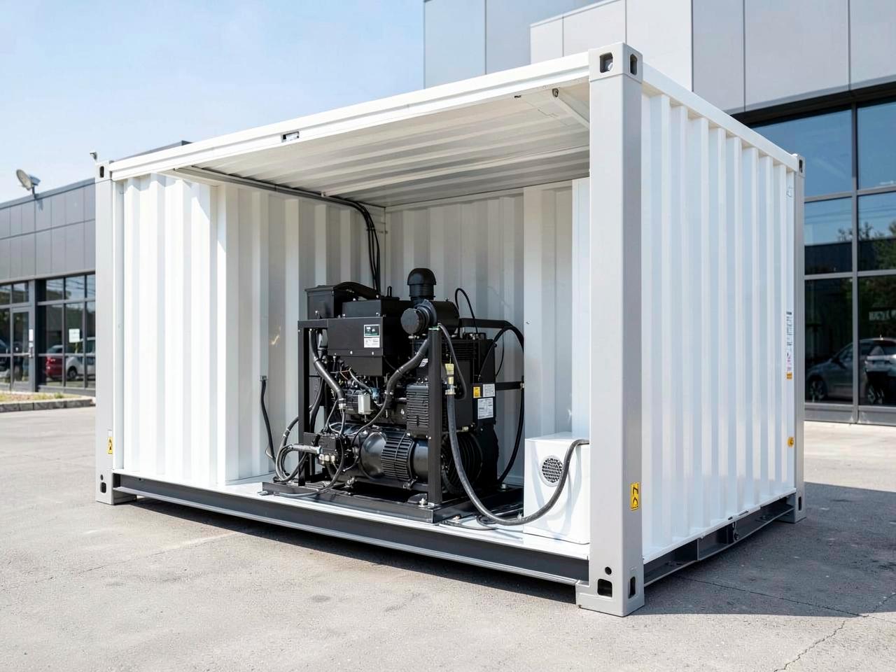 Gerador de energia industrial em contêiner para locação
